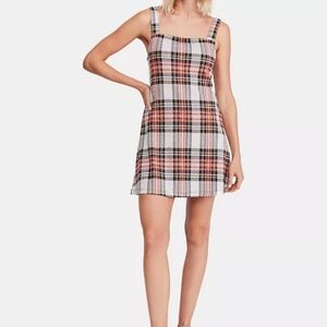 Gianni Bini Gray and Pink Sheath Dress Sweetheart Neckline